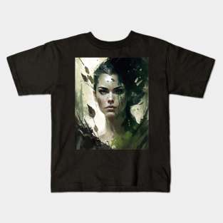 elf portrait view v1 Kids T-Shirt